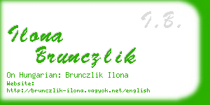 ilona brunczlik business card